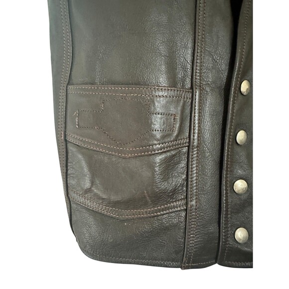 Vintage Harley-Davidson AMF Leather Vest Men’s M - Picture 12 of 15